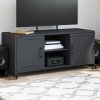 Szafka RTV, antracytowa, 100,5x39x43,5 cm, stal