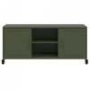 Szafka RTV, oliwkowa, 100,5x39x43,5 cm, stal