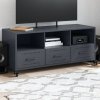 Szafka RTV, antracytowa, 100,5x39x43,5 cm, stal