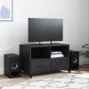 Szafka RTV, czarna, 68x39x43,5 cm, stal