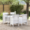 Krzesło ogrodowe  Zestaw 4 Białe Rattan Standard Trwałe