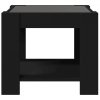 Stolik kawowy z LED, czarny, 53x53x45 cm