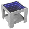 Stolik kawowy z LED, szarość betonu, 53x53x45 cm