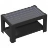 Stolik kawowy z LED czarny 93x53x45 cm, materiał drewnopochodny