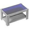 Stolik kawowy z LED, szary dąb sonoma, 93x53x45 cm