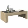 Stolik kawowy z LED Infinity, dąb sonoma, 90x50x30 cm