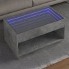 Stolik kawowy z LED Infinity, szarość betonu, 90x50x50 cm