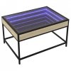 Stolik kawowy z LED Infinity, dąb sonoma, 70x50x41 cm