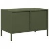 Szafka RTV, oliwkowa, 68x39x43,5 cm, stal walcowana na zimno