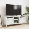 Szafka RTV, biała, 101,5x39x43,5 cm, stal walcowana na zimno