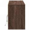 Szafka pod TV z LED, brązowy dąb, 139,5x34x50 cm