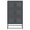 Komoda wysoka Antracyt 68x39x123 cm Stal