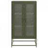 Komoda Oliwkowo-zielona 68x39x123 cm Stal