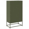 Komoda Oliwkowo-zielona 68x39x123 cm Stal