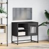 Szafka pod telewizor, czarna, 68x39x60,5 cm, stalowa