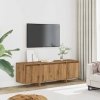 Szafka TV, dąb artisan, 120x30x40,5 cm, materiał drewnopochodny