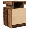 Szafki nocne z LED, 2 szt., stare drewno, 35x39x55 cm