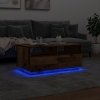 Stolik kawowy z oświetleniem LED, stare drewno, 90x49x40 cm