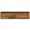 Szafka pod TV z oświetleniem LED, stare drewno, 100x35,5x25 cm