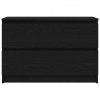 Szafka pod TV Czarna 80x35x54 cm Drewno klejone