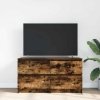 Szafka RTV Dąb wędzony 100x35x54 cm Drewno klejone