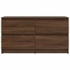 Szafka RTV Brązowy Dąb 100x35x54 cm Drewno klejone