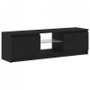 Szafka pod TV z oświetleniem LED, czarny dąb, 120x30x36 cm