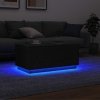 Stolik kawowy z oświetleniem LED, czarny dąb, 90x49x40 cm