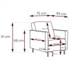 Fotel SELVA B madone 17047 chrom