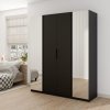 Szafa 200cm z lustrem KAYA 09 czarna