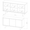 Komoda TREY 01 czarny grafit