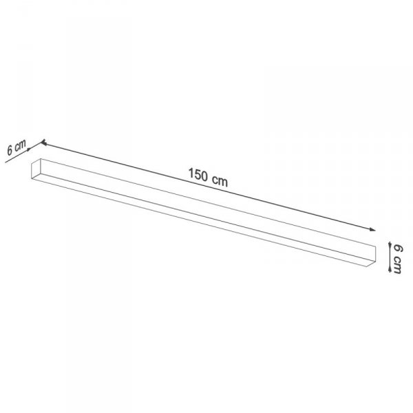 Plafon PINNE 150 czarny 4000K