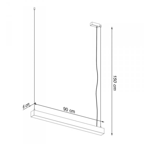 Lampa wisząca PINNE 90 biała 3000K