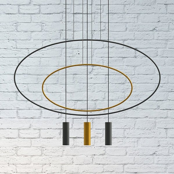 Lampa wisząca HOLAR 2 czarna