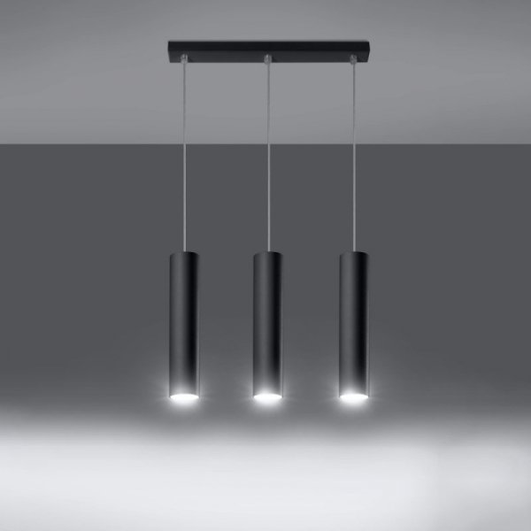 Lampa wisząca LAGOS 3L czarny