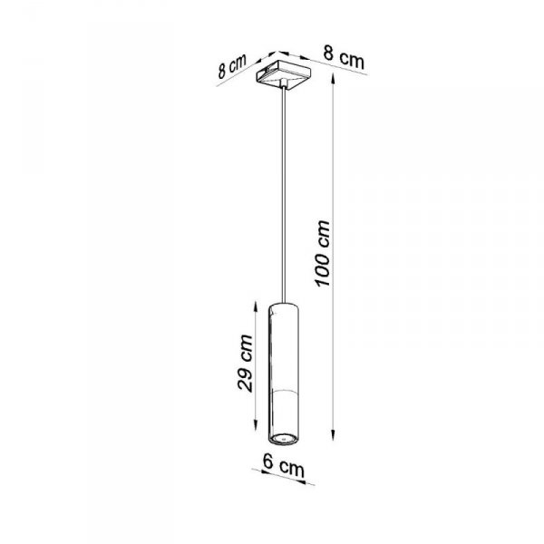 Lampa wisząca LOOPEZ 1 czarny/chrom