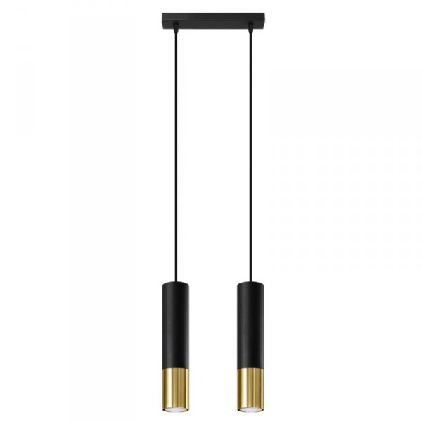Lampa wisząca LOOPEZ 2 czarny/złoty