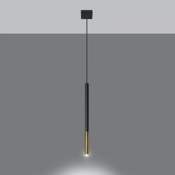 Lampa wisząca MOZAICA 1 czarny/złoto