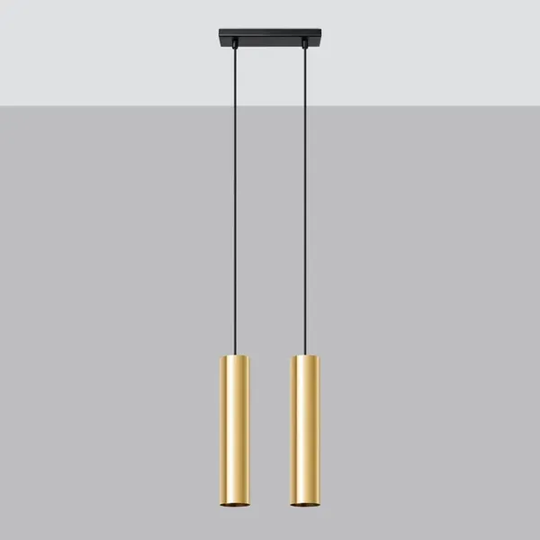 Lampa Wisząca LAGOS 2 złoty połysk