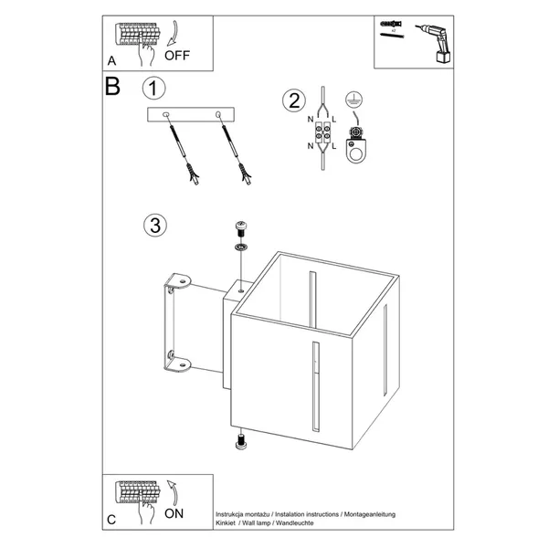 Kinkiet PIXAR czarny