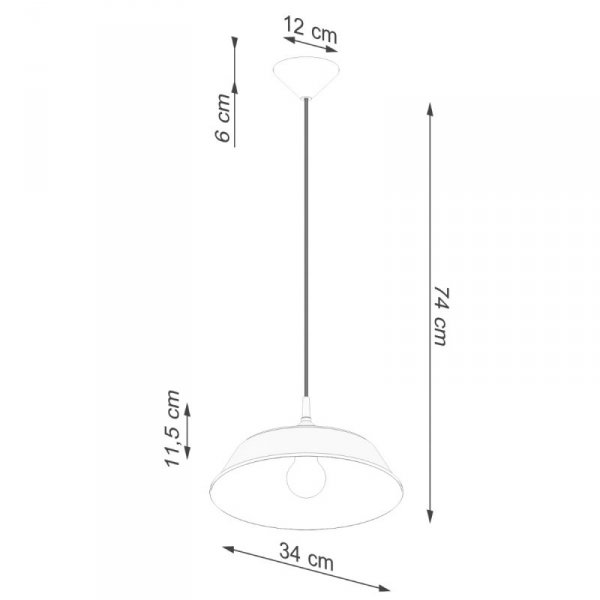 Lampa wisząca FRIKA czarna