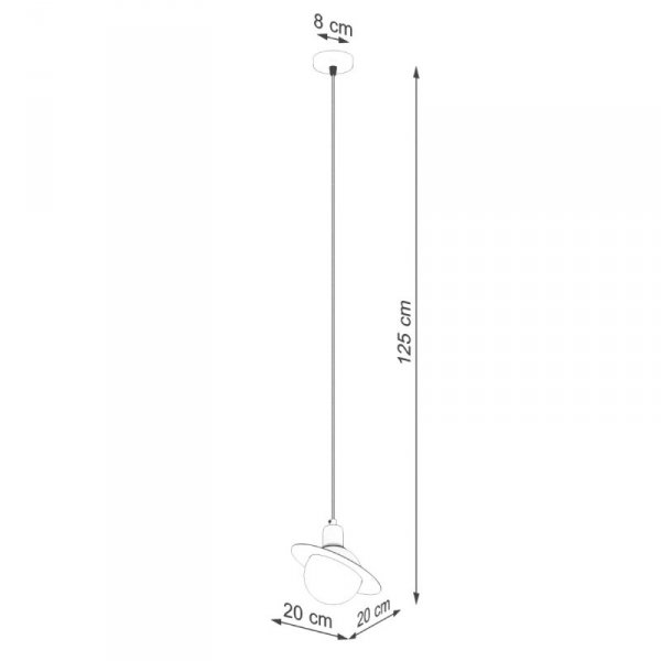 Lampa wisząca HYPERION 1 biały