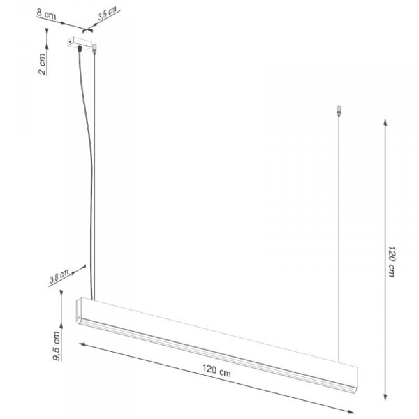 Lampa wisząca LYKKE 120 LED 3000K