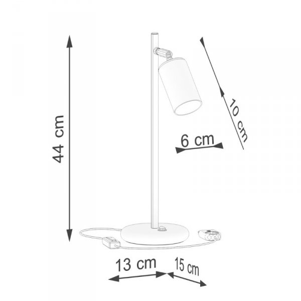 Lampa biurkowa WINX czarny/miedź