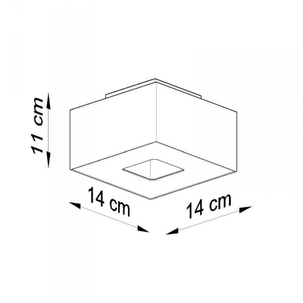 Plafon MONO 1 czarny