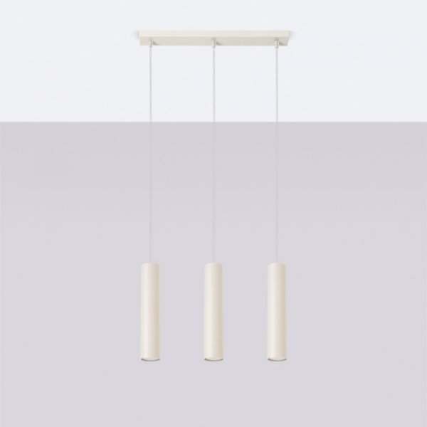 Lampa wisząca LAGOS 3L beżowa