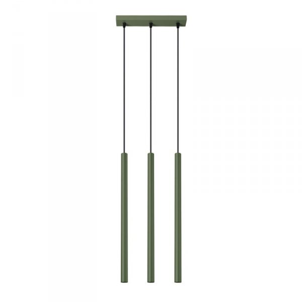 Lampa wisząca PASTELO 3P zielona oliwka