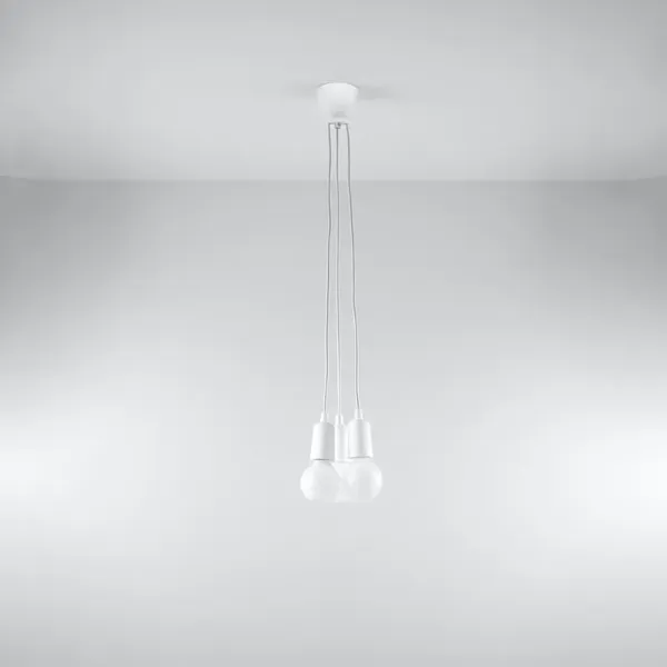 Lampa wisząca DIEGO 3 biała