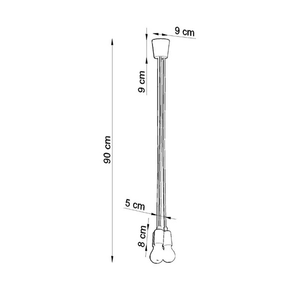 Lampa wisząca DIEGO 3 biała