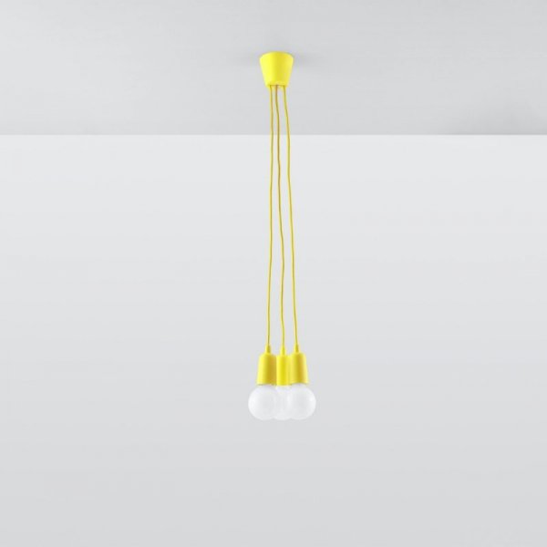 Lampa wisząca DIEGO 3 żółta